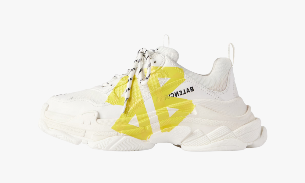 Balenciaga Triple S Tape Type Sneaker "White Yellow"